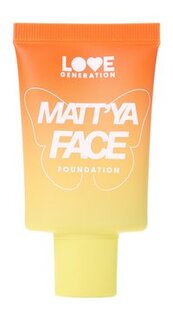 Матирующий тональный крем для лица с матчей Love Generation MattYa Face Mattifying Foundation Cream
