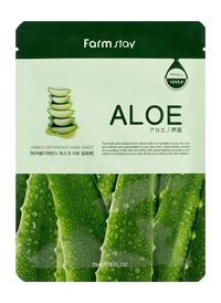 Тканевая маска для лица с экстрактом алоэ FarmStay Visible Difference Mask Sheet Aloe
