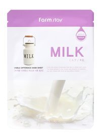 Тканевая маска для лица с молочными протеинами FarmStay Visible Difference Mask Sheet Milk