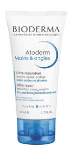Увлажняющий крем для поврежденной и сухой кожи рук и ногтей Bioderma Atoderm Mains & Ongles