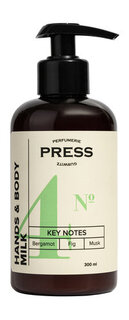 Парфюмированное увлажняющее молочко для тела и рук Press Gurwitz Hands and Body Milk №4 Bergamot, Fig, Musk