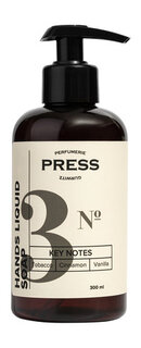 Парфюмированное натуральное жидкое мыло для рук Press Gurwitz Hands Liquid Soap №3 Tobacco, Vanilla, Cinnamon