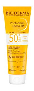 Солнцезащитное молочко для чувствительной кожи лица и тела Bioderma Photoderm Lait Ultra SPF 50+