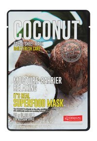 Антивозрастная тканевая маска для лица c экстрактом кокоса Dermal Coconut Its Real Superfood Mask