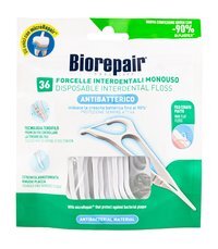 Одноразовые межзубные нити с держателем Biorepair Antibatterico Disposable Interdental Floss