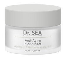 Антивозрастной увлажняющий крем для лица с комплексом Glycotensyl Dr.Sea Glycotensyl & Hyaluronic Acid Anti-Aging Moisturizer SPF 15