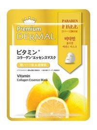Освежающая тканевая маска для лица с витамином C и коллагеном Dermal Premium Vitamin Collagen Essence Mask