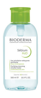 Мицеллярная вода для жирной и проблемной кожи лица с помпой Bioderma Sebium H2O Reversed Pump
