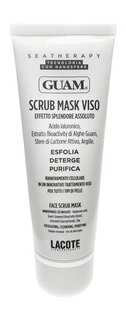 Маска-скраб для лица с углем и гиалуроновой кислотой Guam Seatherapy Scrub Mask Viso Tubo