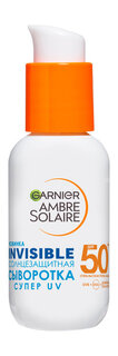 Ежедневная солнцезащитная сыворотка для лица Garnier Ambre Solaire Invisible Супер UV Солнцезащитная сыворотка SPF 50+