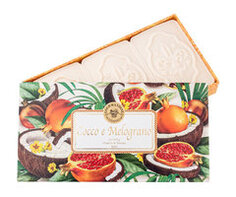 Набор натурального мыла с ароматом кокоса и граната Gourmandise Savon Parfume Coco e Melograno Set