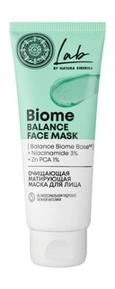 Очищающая матирующая маска для лица с ниацинамидом и цинком Natura Siberica Lab Biome Balance Face Mask