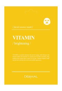 Витаминная тканевая маска для сияния кожи с экстрактом облепихи Dermal Encyclopedia Vitamin Facial Essence Mask