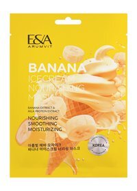 Питательная тканевая маска для сухой кожи лица с ароматом бананового мороженого Eva Mosaic Arumvit E&A Banana Ice Cream Nourishing Mask