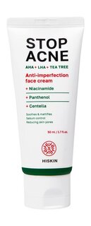 Матирующий крем для проблемной кожи лица с кислотами Hiskin Stop Acne Anti-Imperfection Face Cream