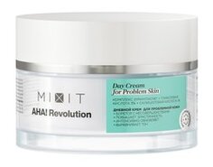 Дневной крем для проблемной кожи с гликолевой 3% и салициловой 1% кислотами Mixit AHA! Revolution Day Cream Glycolic 3%