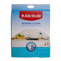 Салфетки универсальные из микрофибры салфетка ATTRIBUTE Intense clean 20х17см микрофибра голубой