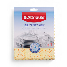 Салфетки универсальные из микрофибры салфетка ATTRIBUTE Multi Kitchen 20х17см для посуды микрофибра бежевый