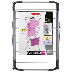 Сушилки для белья сушилка для белья METALTEX Concertо Slim 9,5м 48х47х129см напольная краш.сталь, пластик