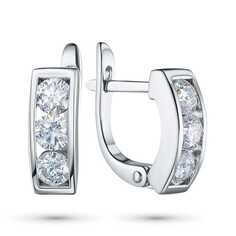 Серьги из белого золота э4712сг01120300_white ЭПЛ Даймонд