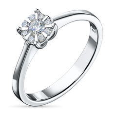 Кольцо из серебра э0612кц10153800_white ЭПЛ Даймонд