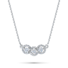 Колье из серебра э0612кл09190270_white ЭПЛ Даймонд