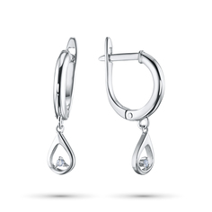 Серьги из серебра э0612сг10174700_white ЭПЛ Даймонд