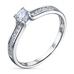 Кольцо из серебра э0612кц04181800_white ЭПЛ Даймонд