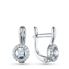 Серьги из серебра э0612сг10177400_white ЭПЛ Даймонд