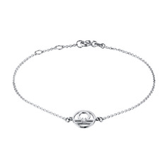 Браслет весы из белого золота с бриллиантом э0901бр06210517 ЭПЛ Даймонд