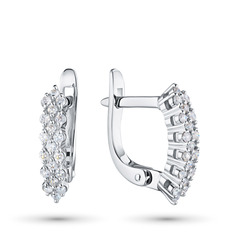 Серьги из серебра э0612сг01210112 ЭПЛ Даймонд