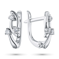 Серьги из серебра э0612сг04211014 ЭПЛ Даймонд