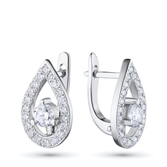 Серьги из белого золота э4712сг08071300 ЭПЛ Даймонд