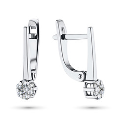 Серьги из серебра э0612сг10134800 ЭПЛ Даймонд