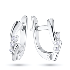 Серьги из серебра э0612сг02181800 ЭПЛ Даймонд