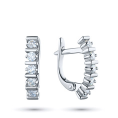 Серьги из серебра э0612сг07210304 ЭПЛ Даймонд