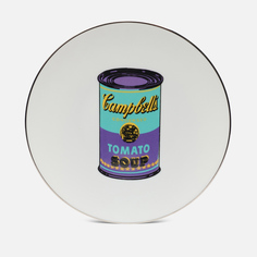 Тарелка Ligne Blanche Andy Warhol Campbell Turquoise/Purple Large