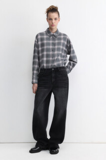 блузка женская Рубашка oversize фланелевая в клетку Befree