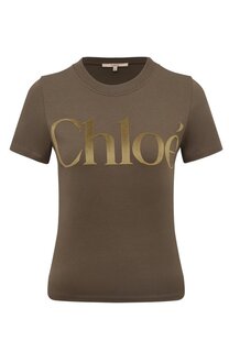 Хлопковая футболка Chloé Chloe