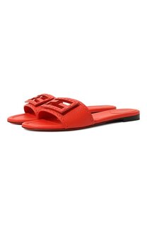Кожаные шлепанцы Baguette Fendi