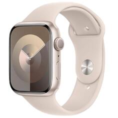 Смарт-часы Apple Watch Series 9 45mm Starlight Aluminum Case with Starlight Sport Band, размер M/L (MR973) Watch Series 9 45mm Starlight Aluminum Case with Starlight Sport Band, размер M/L (MR973)