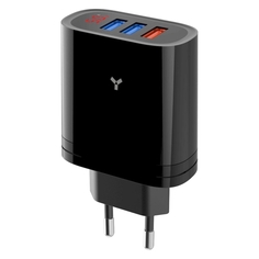 Сетевое зарядное устройство Accesstyle Topaz 30W3A Black Topaz 30W3A Black