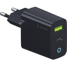 Сетевое зарядное устройство Deppa USB-C+USB A 33W черный (11430) USB-C+USB A 33W черный (11430)