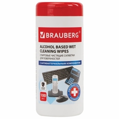 Чистящие влажные салфетки Brauberg BRG 100шт BRG 100шт