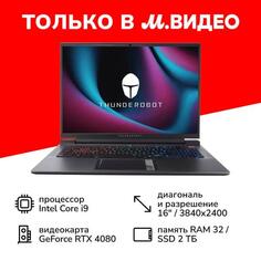 Ноутбук игровой Thunderobot Zero G4 Ultra/16"/Core i9-14900HX/32/2TB/RTX 4080/Win/Grey Metallic Zero G4 Ultra/16"/Core i9-14900HX/32/2TB/RTX 4080/Win/Grey Metallic