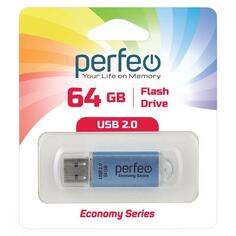 Флэш диск USB Perfeo 64GB E01 Blue (PF-E01N064ES) 64GB E01 Blue (PF-E01N064ES)