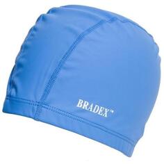 Шапочка для плавания Bradex SF 0367 текстиль + ПУ, синяя SF 0367 текстиль + ПУ, синяя