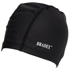 Шапочка для плавания Bradex SF 0366 текстиль + ПУ, черная SF 0366 текстиль + ПУ, черная