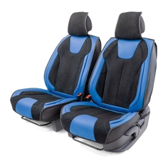 Накидка на сидение CarPerformance 3D на перед.сидения 2 шт.экокожа (CUS-3034 BK/BL) 3D на перед.сидения 2 шт.экокожа (CUS-3034 BK/BL)