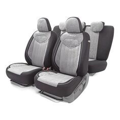 Чехол AutoProfi SIGNATURE, велюр SGN-1505 BK/GY SIGNATURE, велюр SGN-1505 BK/GY